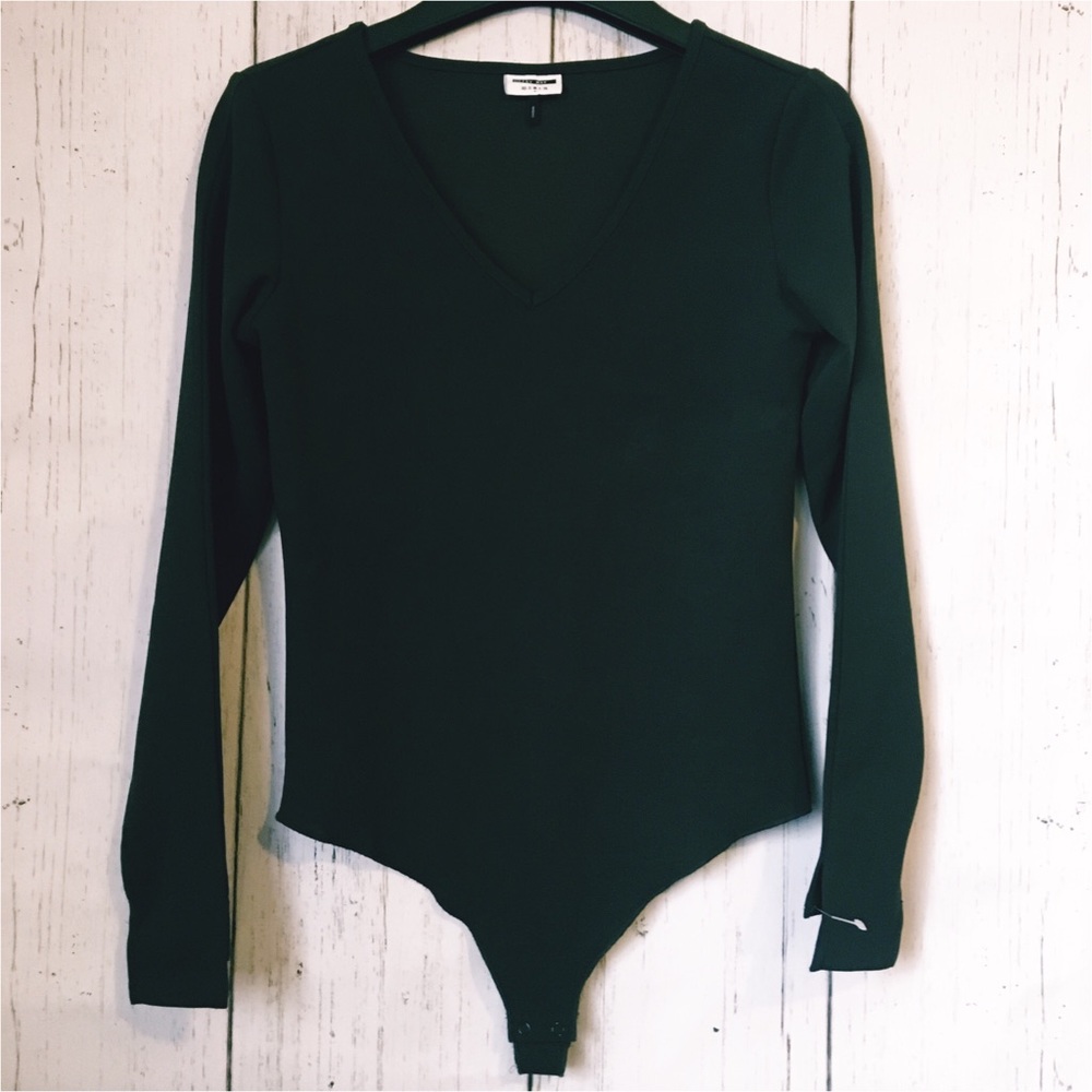 Noisy May Rosalinda Bodysuit Black V Neck